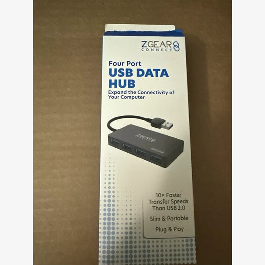 ZGEAR Connect Ultra Slim 4-Port USB Data Hub