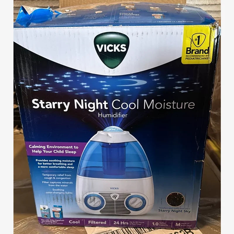 Vicks Starry Night Filtered Cool Mist Humidifier, Medium to Large Room