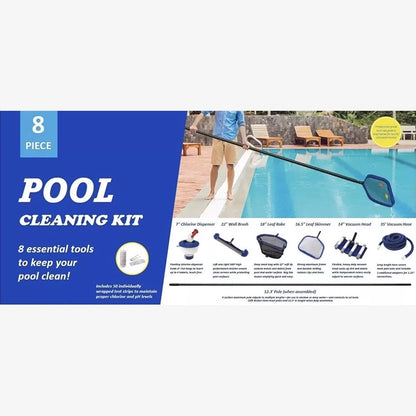 8-Piece Pool Cleaning Kit Essential All Season Tools for A Clean Pool