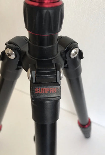 Sunpak 620601BB Travellite Pro Reverse Folding 63" Tripod - Black With Red...