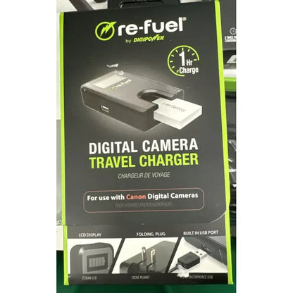 DigiPower re-fuel Digital Camera Travel Charger Canon 1 Hour Charge RF-TC-55C