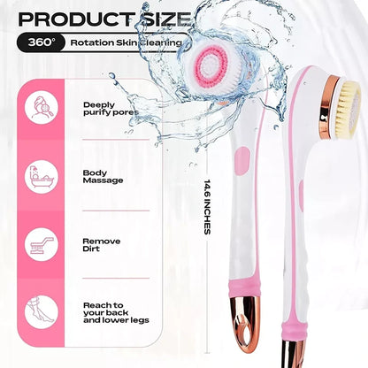 Body Brush Rechargeable, Electric Body Brush Set, Scrubber Shower Brush