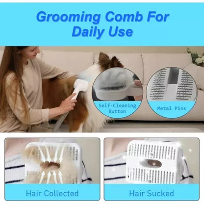 Pet Grooming Kit & Vacuum, 11Kpa Pet Groomer Vacuum Suction, 5 in 1 Dog Vacuum,