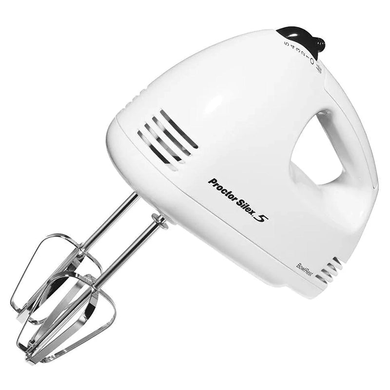 Proctor Silex 5 speed hand mixer with Chrome beaters