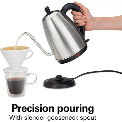 Hamilton Beach Gooseneck Pour Over Electric Tea Kettle, Water Boiler & Heater