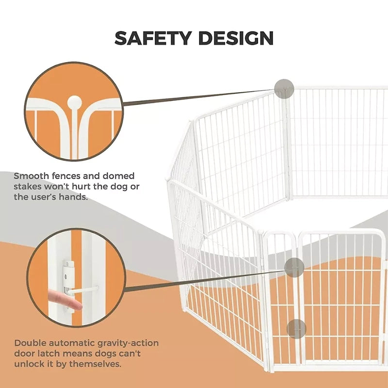 Dog Playpen Designed for Indoor Use, 24" Height 6 Panel (FXW)