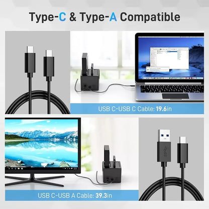 FIDECO USB 3.2 Gen 1 to Hard Drive Docking Station, Hard Drive Dock for 2.5 or 3