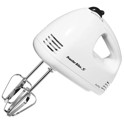 Proctor Silex 5 speed hand mixer with Chrome beaters