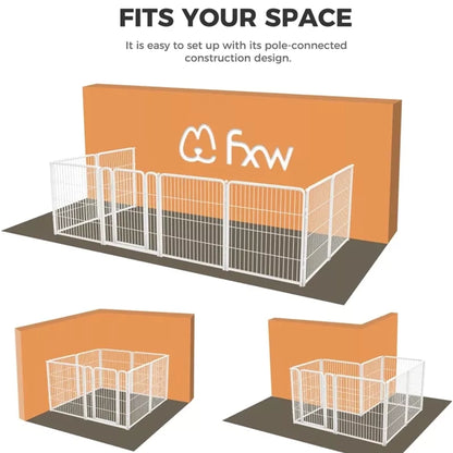 Dog Playpen Designed for Indoor Use, 24" Height 6 Panel (FXW)