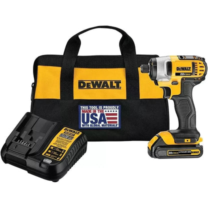 DEWALT 20V MAX Impact Driver Kit, 1/4Inch, Battery and Charger Included DCF885C1