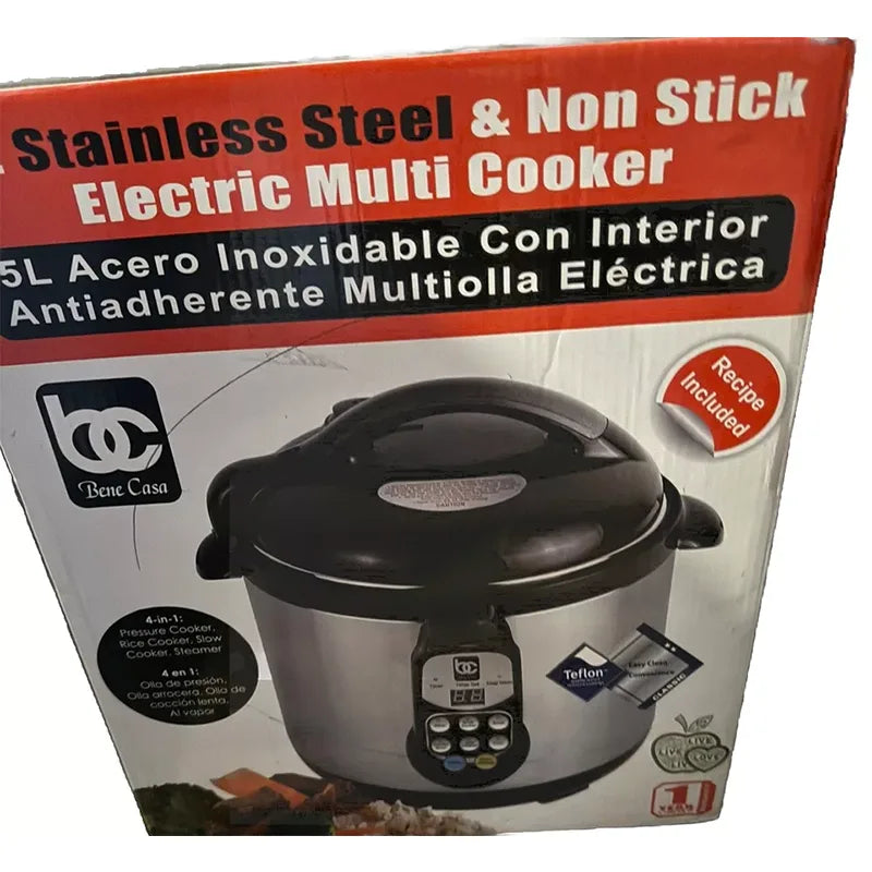 Bene Casa 5-liter stainless-steel electric pressure cooker non-stick dishwasher