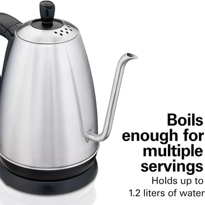 Hamilton Beach Gooseneck Pour Over Electric Tea Kettle, Water Boiler & Heater